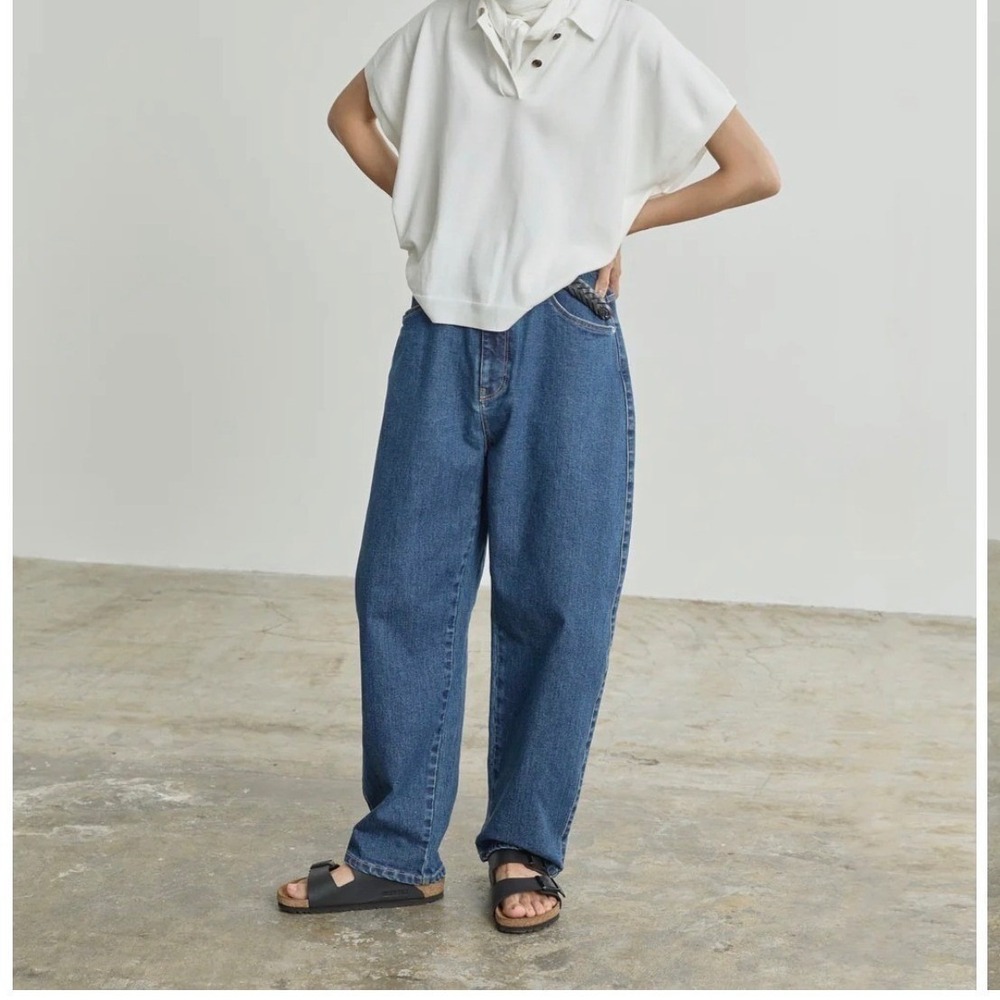 Nicholson Nicholson Muse Jeans Barrel Wide Blue Japanese Denim Women's 6 29x27
